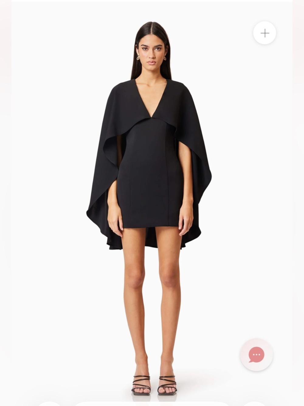 Lilydale Cape Mini Dress In Black